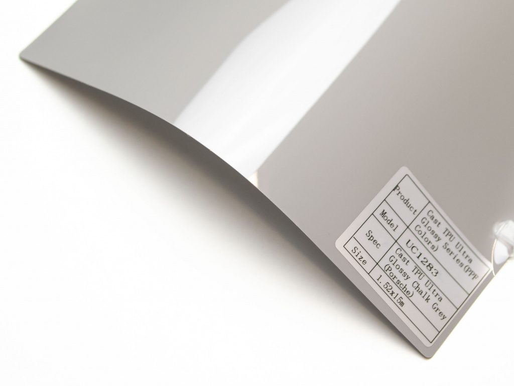 Полиуретановая пленка PPF Colors Glossy Chalk Grey (мелово-серая), глянцевая, UC1283, 1,52×15 м