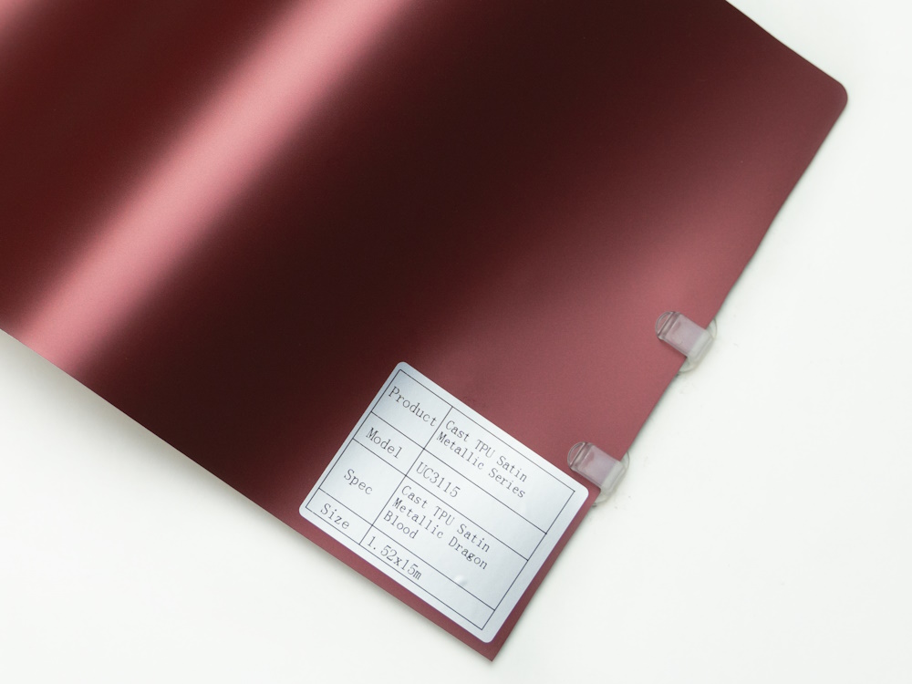 Полиуретановая пленка PPF Colors Metalliс Dragon Blood (кровь дракона), сатин, UC3115, 1,52×15 м