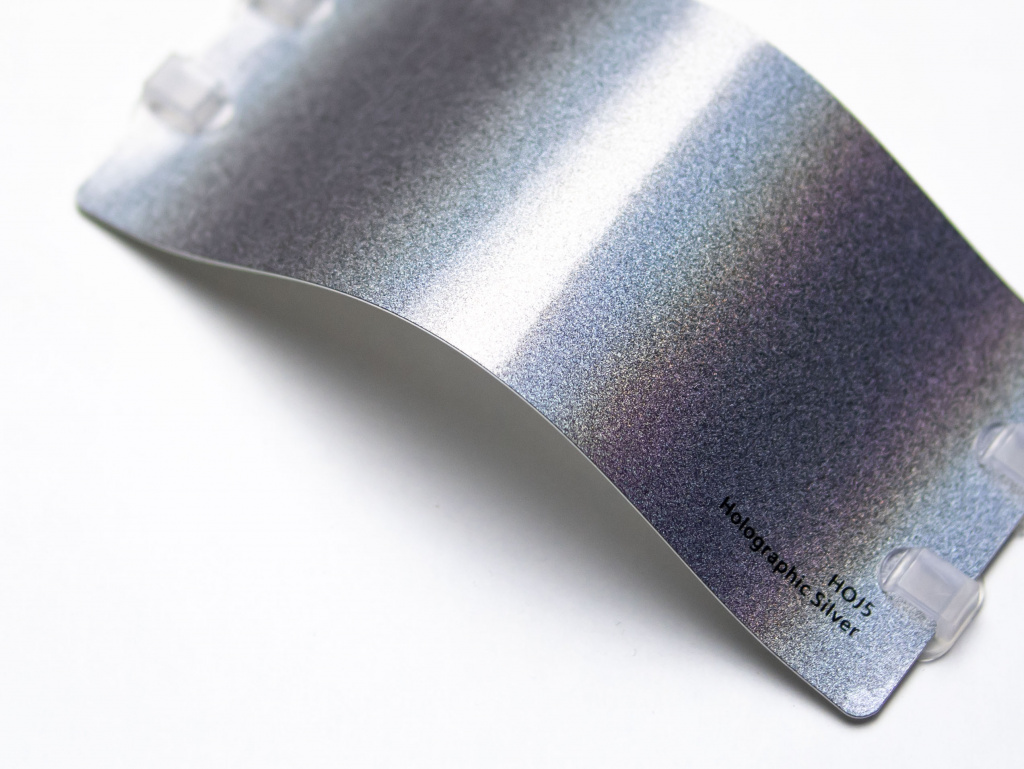 Виниловая плёнка Holographic Silver (голографическое серебро), глянцевая, HOJ5, 1,52×17,5 м