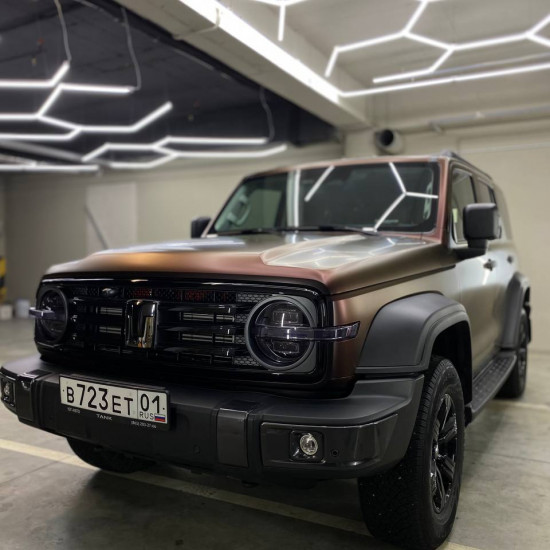 Цветной полиуретан Sunmax Matte Black Charm Red PPF