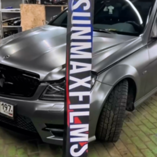 Цветная полиуретановая пленка Sunmax Matte AMG Gray PPF